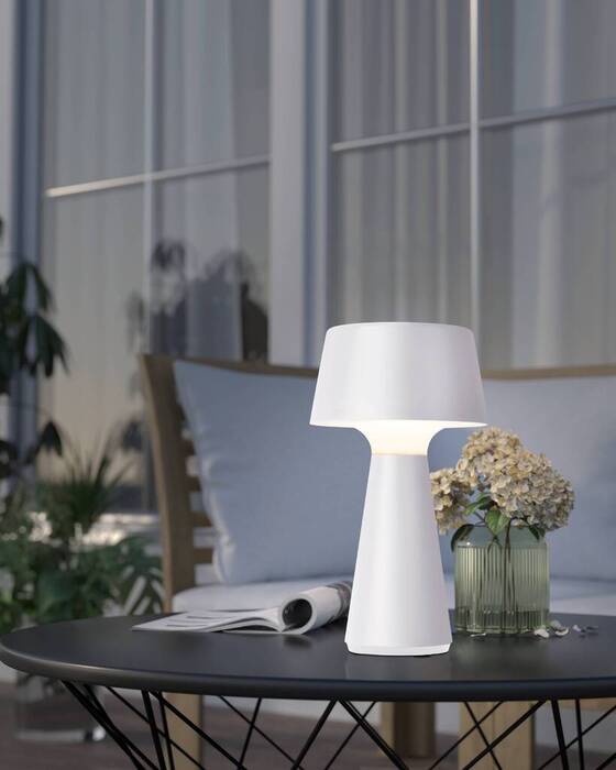 Eglo Huesa bordlampe med genopladeligt batteri hvid